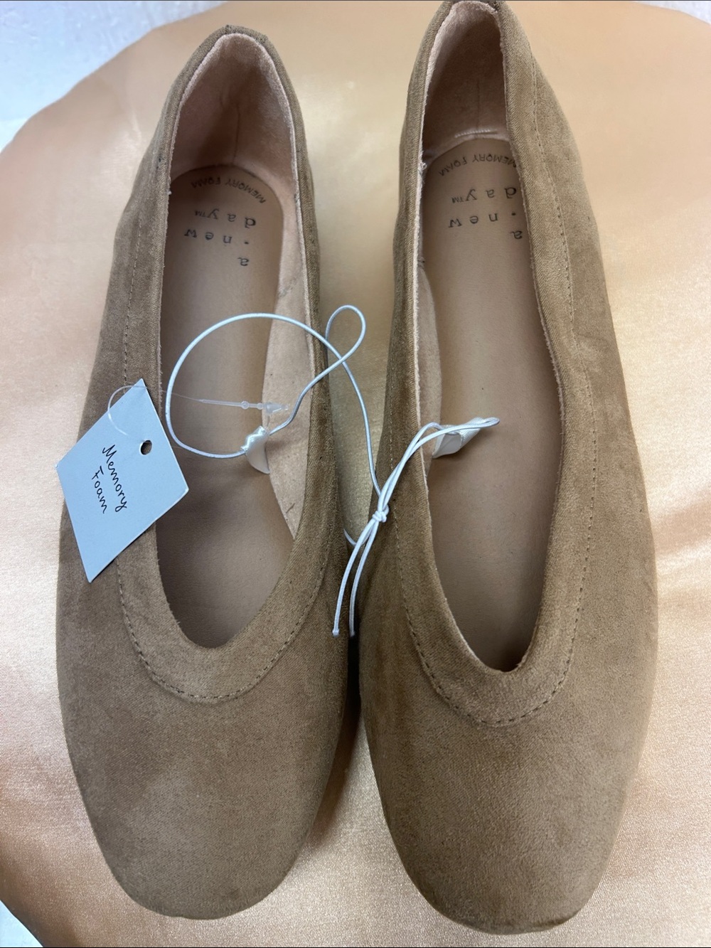 a new day Suede Ballet Flats - Camel